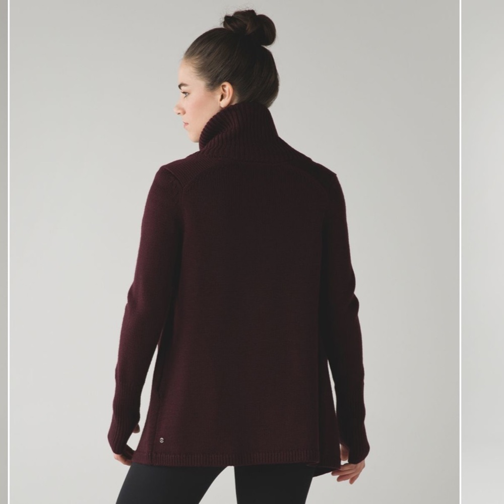 Lululemon Karmic Cocoon Wrap Maroon Burgundy size 4 - Picture 2 of 16